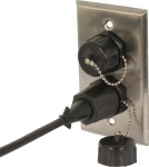 Stainless Steel Wallplate 2 Opening with Water Seal